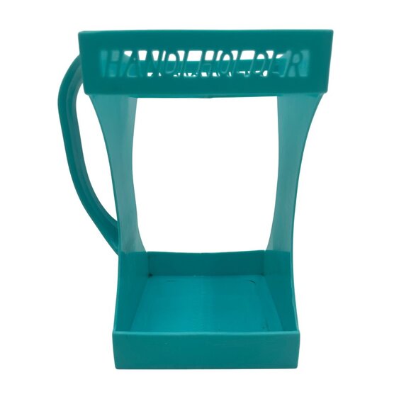 Vintage Turquoise Handi Holder Cup Handle Carrier Retro Plastic Drink Grip 1970 - Picture 1 of 7